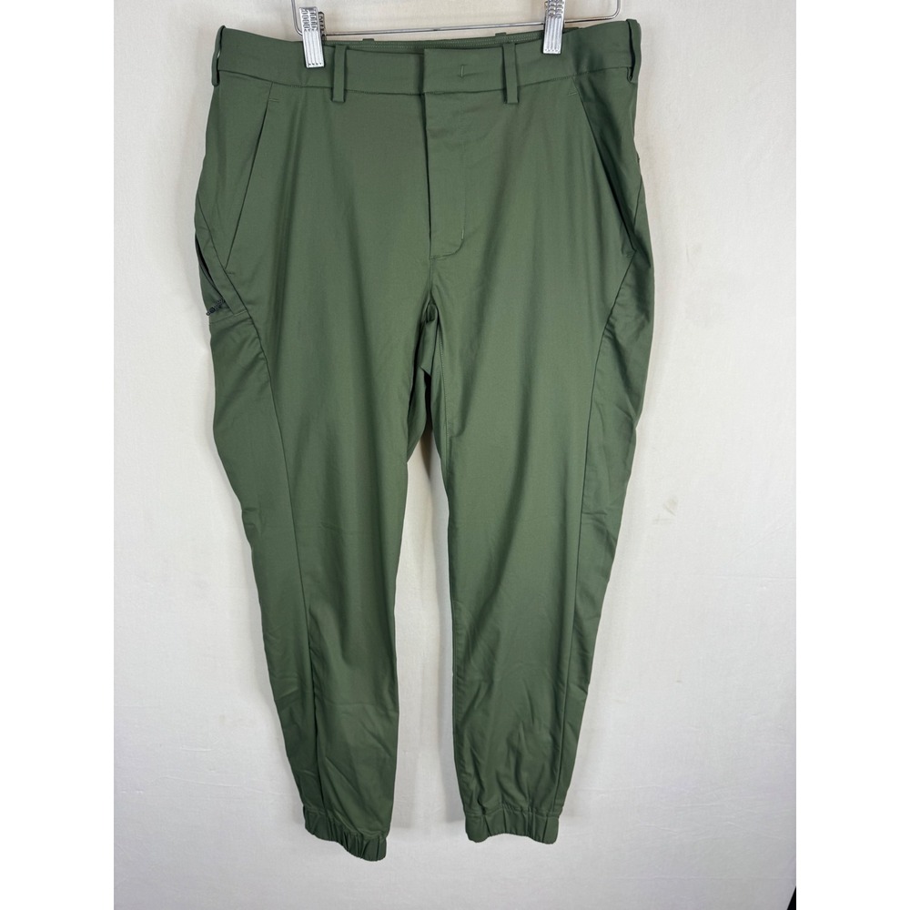 Kit and Ace Mens Olive Green Commuter Jogger Pants Size 32 Tapered Stretch